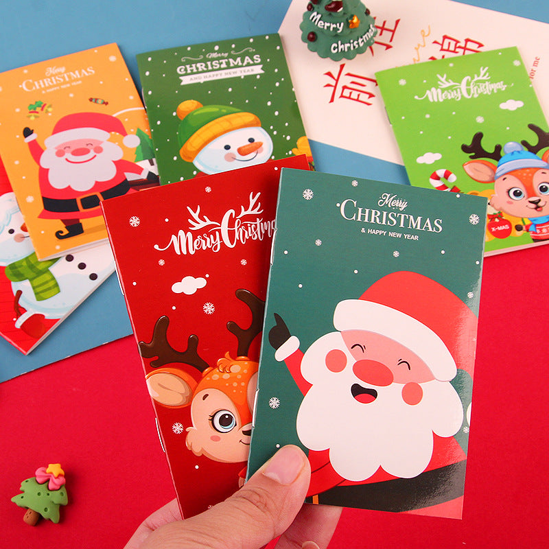 Christmas Pocket Notepad 3-Pack Bundle - Cute Santa Mini Notepads Set