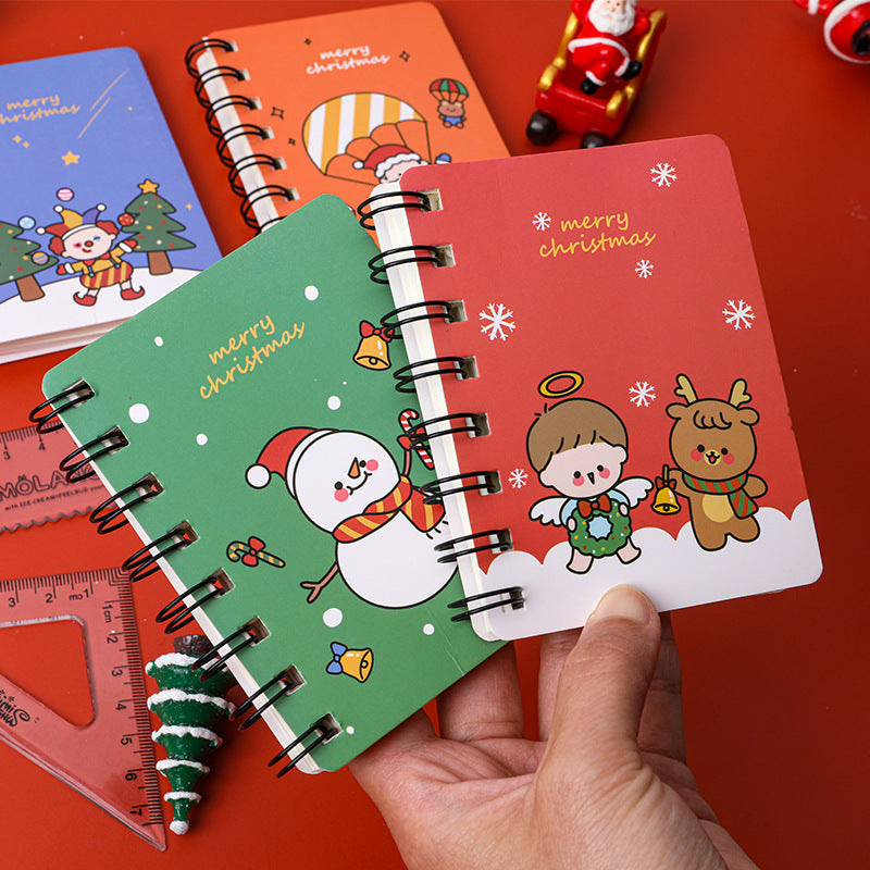 Christmas Angel Coil Notebook 3-Pack Bundle - Cute Mini Spiral Notebooks Set