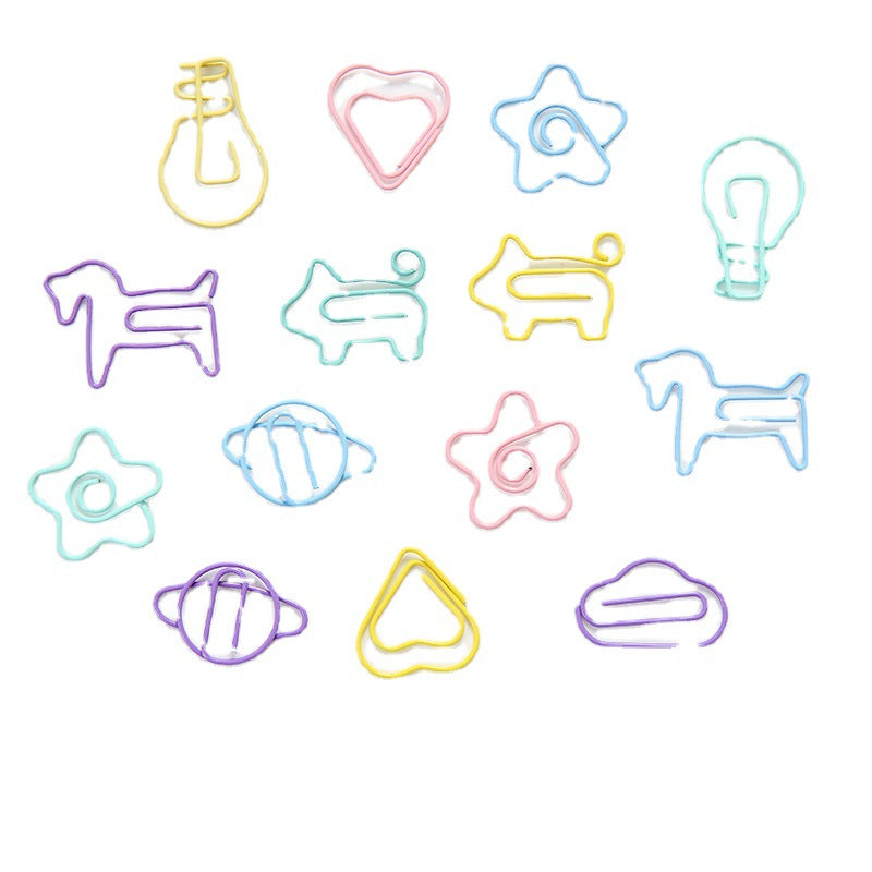 Kawaii Metal Candy Color Clip Bookmarks - Lightbulb Design 10 Pieces Pack