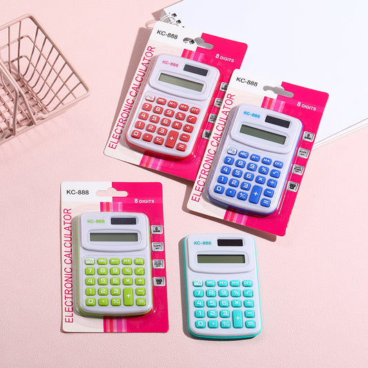Kawaii Mini Calculator - Colorful Primary School Office Calculator
