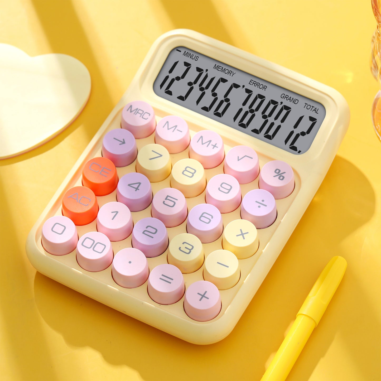 Kawaii Desktop Calculator - Dopamine Gradient Color Mechanical Keyboard Style