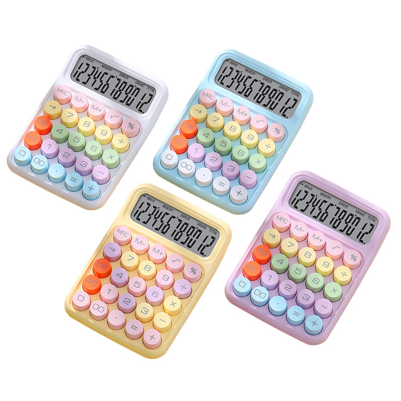 Kawaii Desktop Calculator - Dopamine Gradient Color Mechanical Keyboard Style