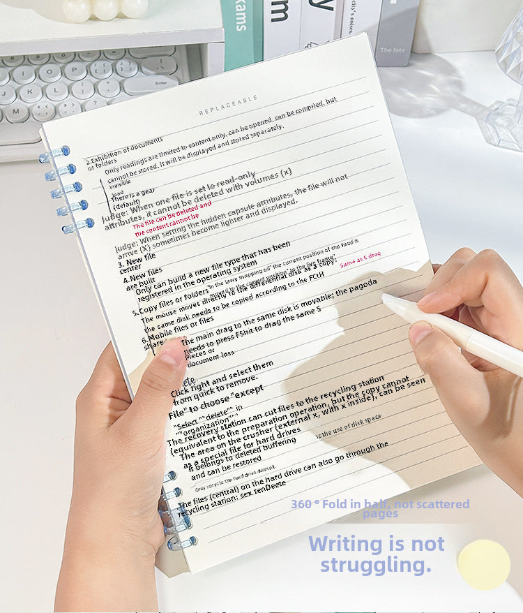 A5 Loose-Leaf Notebook - Removable Coil Notebook Student Notepad