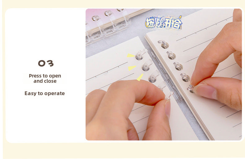 Gradient Blush Loose-Leaf Notebook - A5/B5 Student Notebook Eye Protection Paper