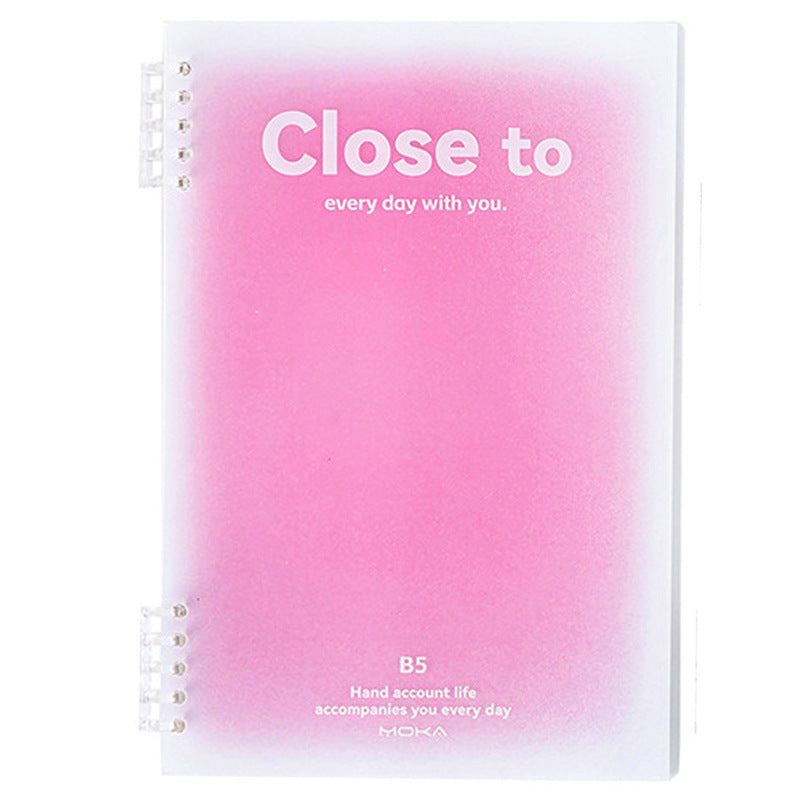 Gradient Blush Loose-Leaf Notebook - A5/B5 Student Notebook Eye Protection Paper
