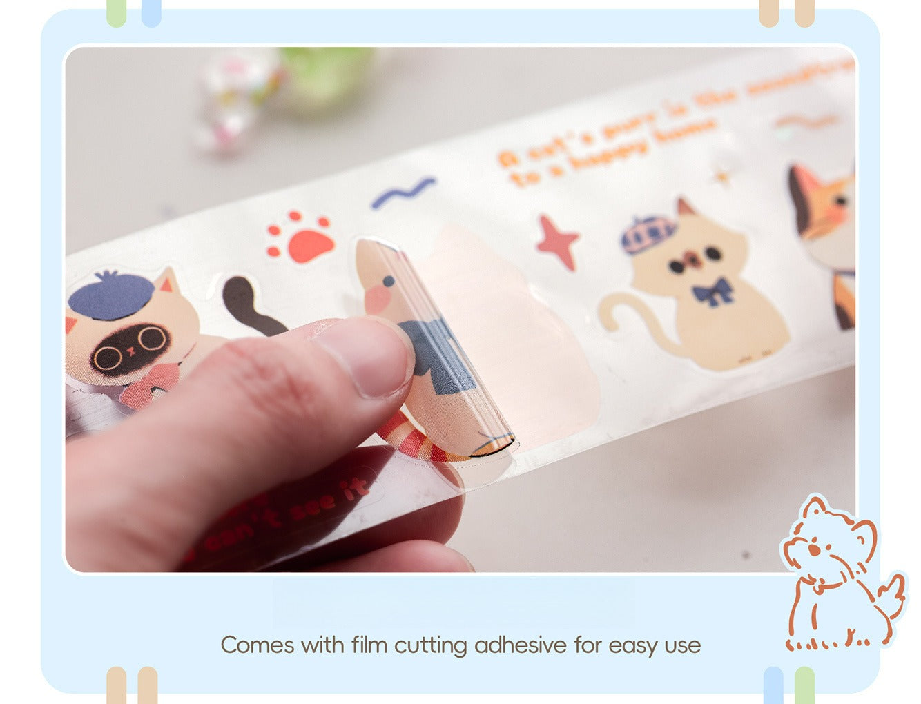 Kawaii Cat Washi Tape - Cat's Imagination Animal Theme