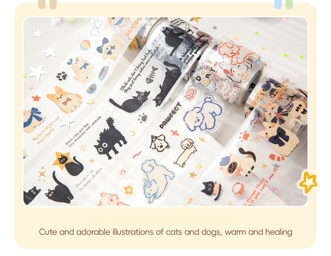 Kawaii Cat Washi Tape - Cat's Imagination Animal Theme