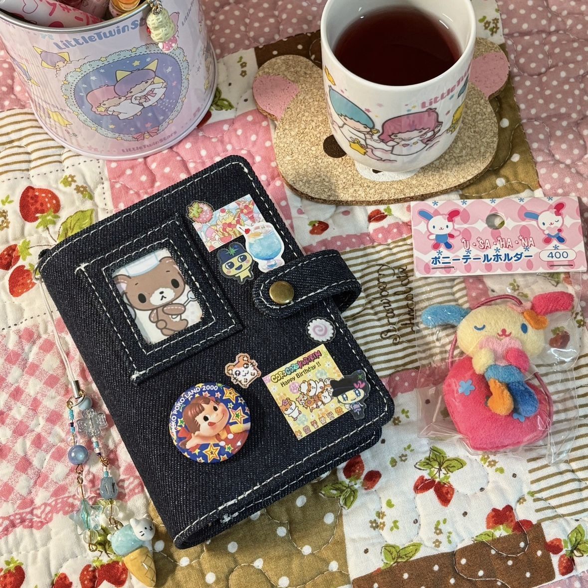 Retro Dark Denim Loose-Leaf Journal - M5 Kawaii Pocket Schedule Portable Notebook