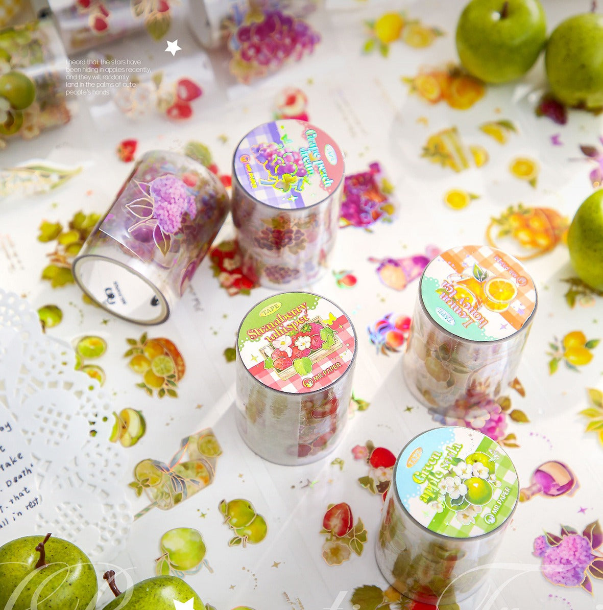 Kawaii Fruit Washi Tape - Strawberry Ramble Sweet Style