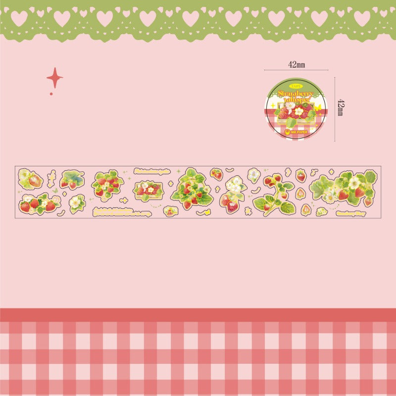 Kawaii Fruit Washi Tape - Strawberry Ramble Sweet Style