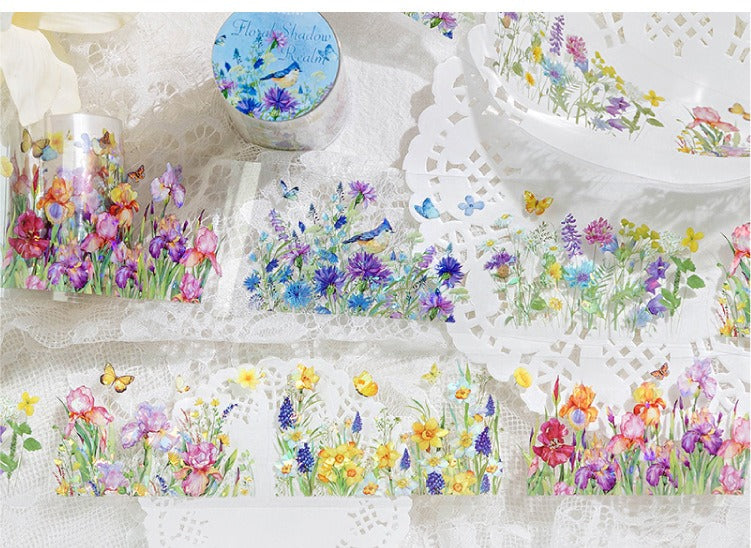 Retro Floral Plant Washi Tape - Forest Masthead Design