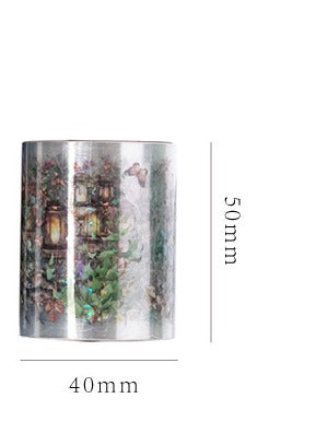 Retro Floral Plant Washi Tape - Forest Masthead Design