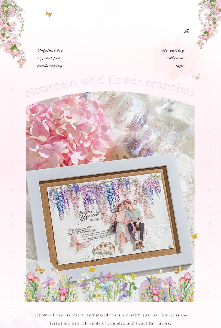 Retro Floral Plant Washi Tape - Forest Masthead Design