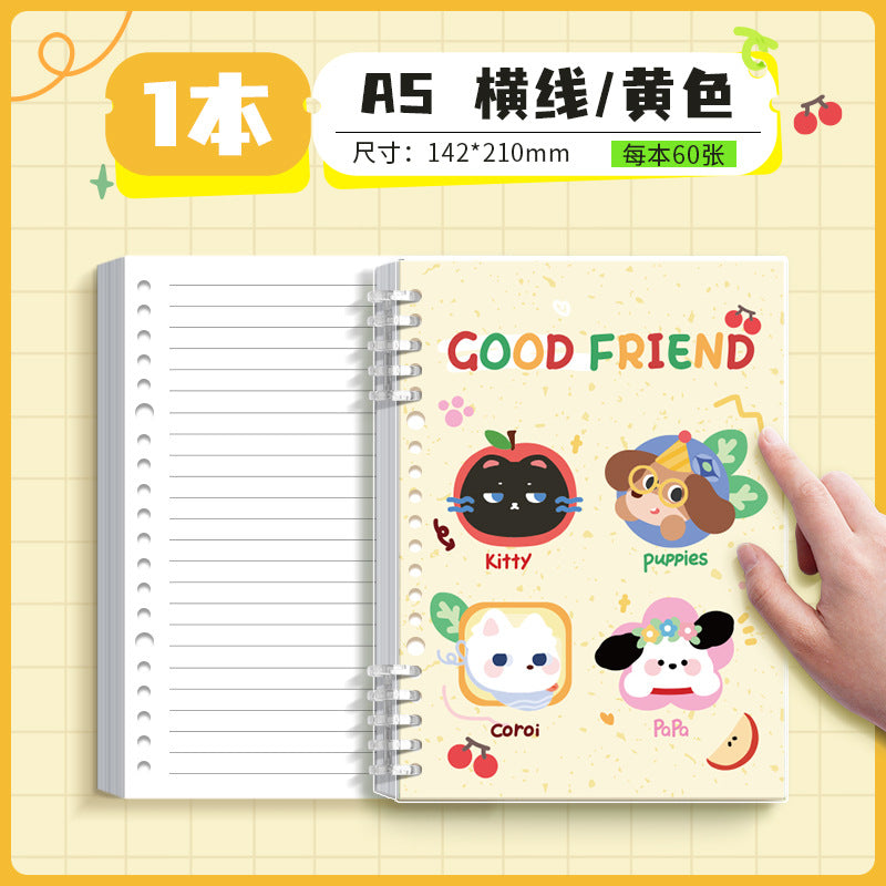 "Kawaii Kaba Bear Notebook 3-Pack - Mix & Match"