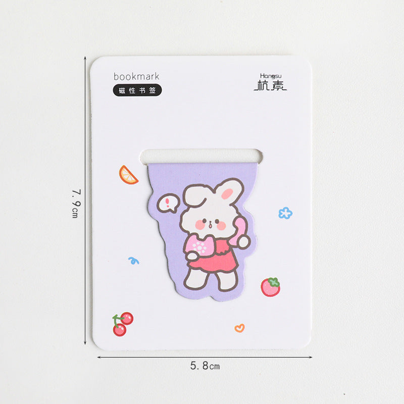Kawaii Magnetic Bookmark - Cute Cartoon for Primary Students