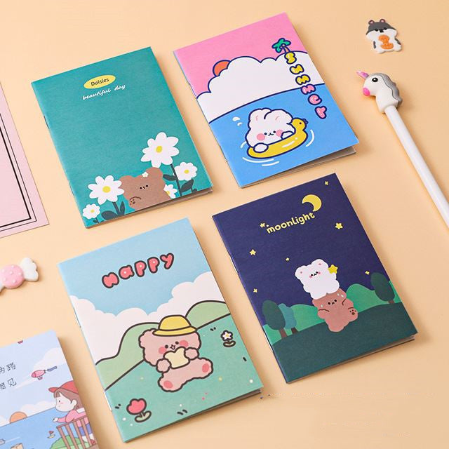 Kawaii Korean Mini Notebook - Kids Cartoon Design