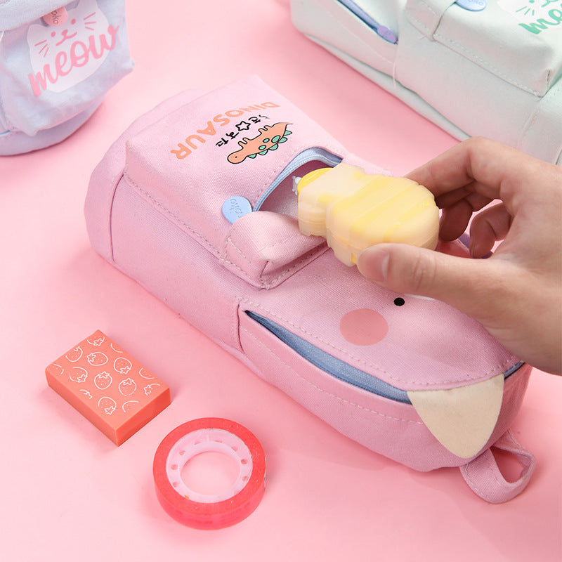 Kawaii Schoolbag Pencil Case - Large Capacity Stationery Bag