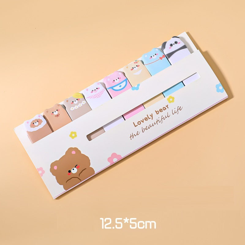120 PCS Kawaii Fruit & Flower Sticky Notes - Colorful Index Tabs & Bookmarks