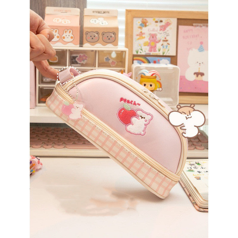 Kawaii Girl Heart Large Capacity Pencil Case - Ins Style