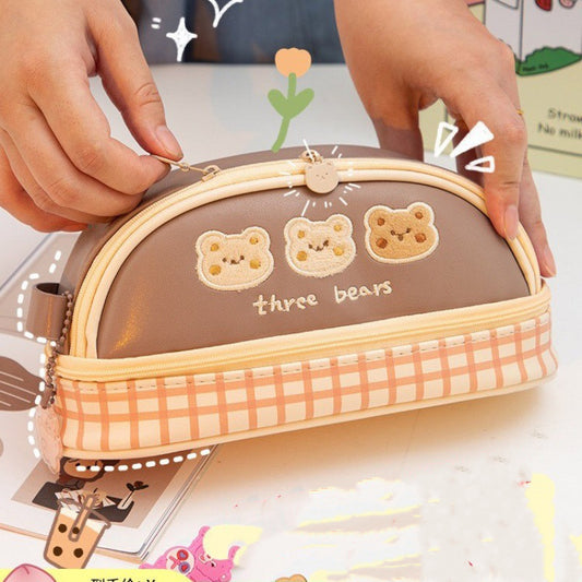 Kawaii Girl Heart Large Capacity Pencil Case - Ins Style