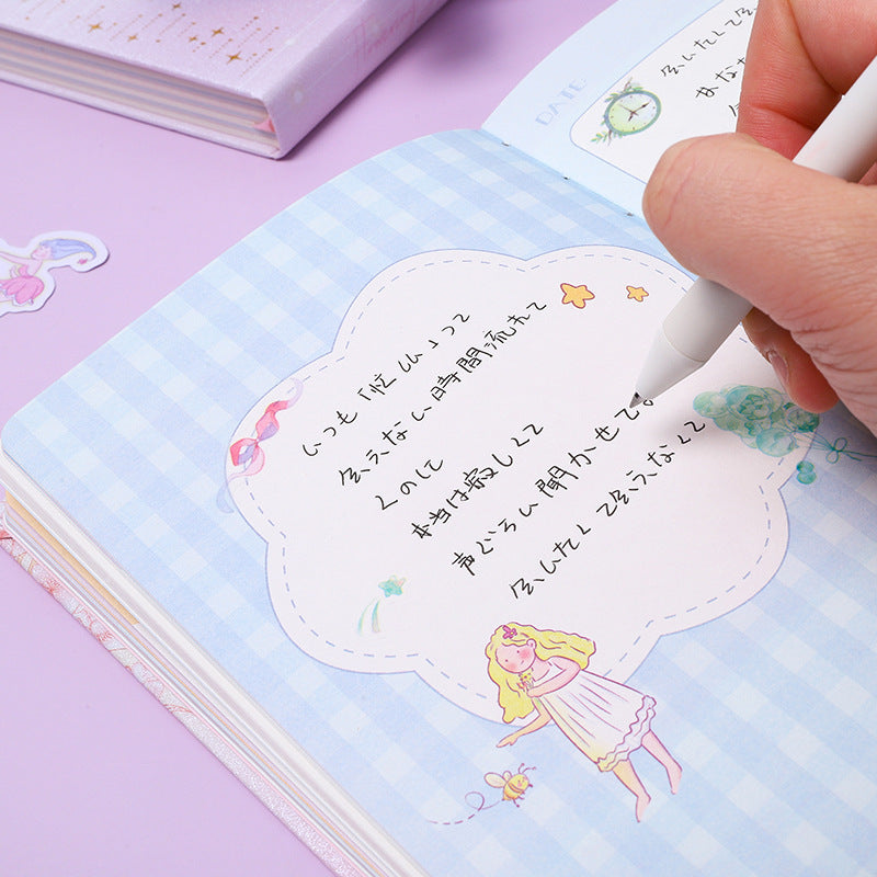 Kawaii Flower Moon Elf Girl Notebook - Fashion Jingu Journal
