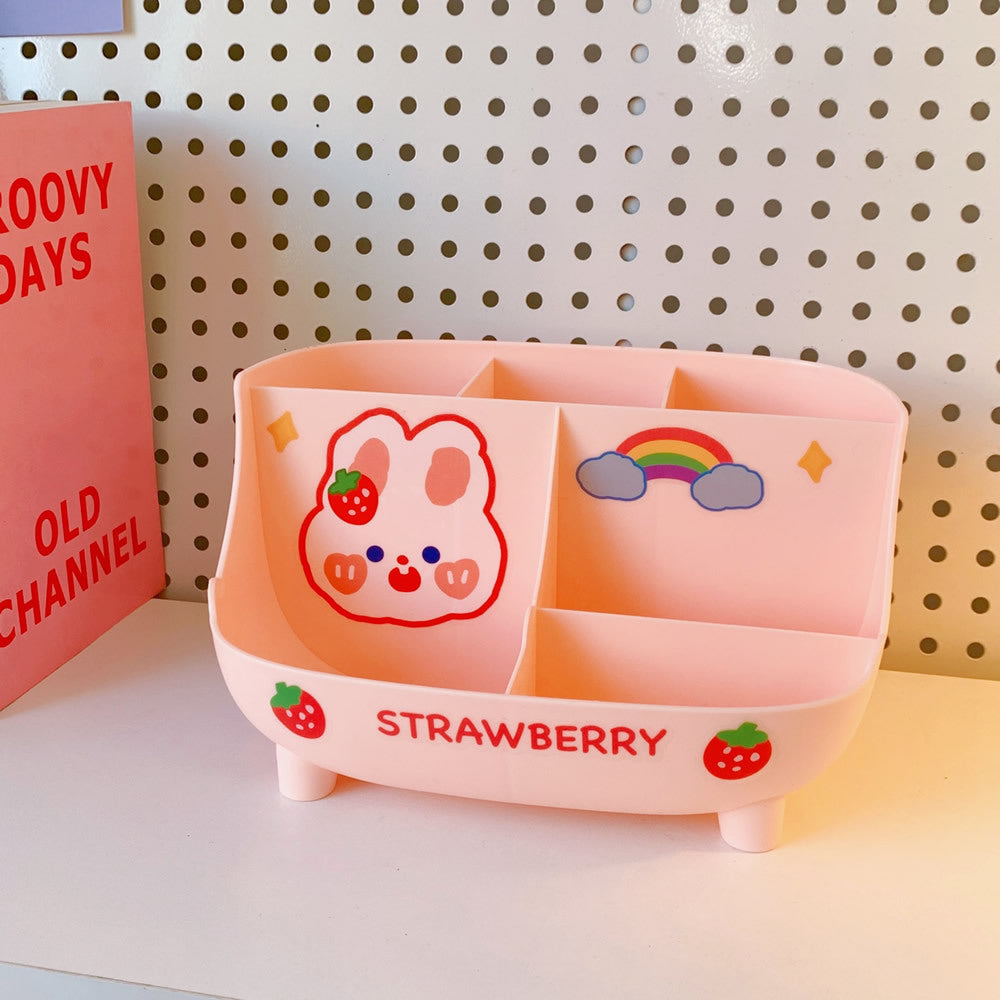 Cute Desktop Pen Holder Storage Box Stationery