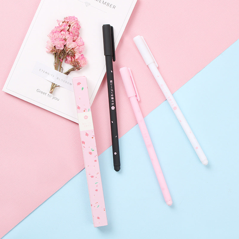 Student Stationery 0.38mm Beautiful Cherry Blossom Gel Pen