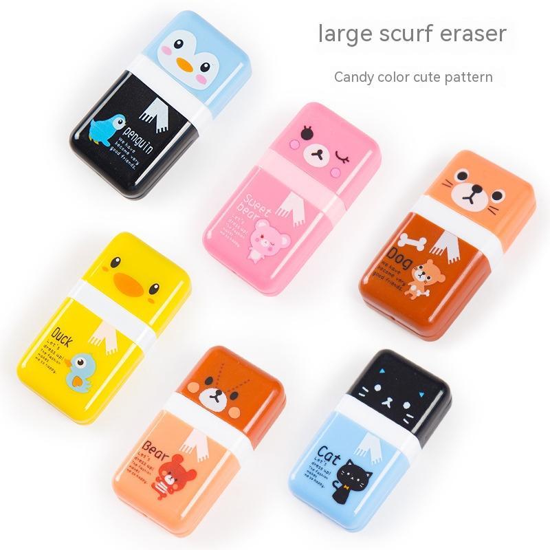 Kawaii Animal Roller Eraser Set