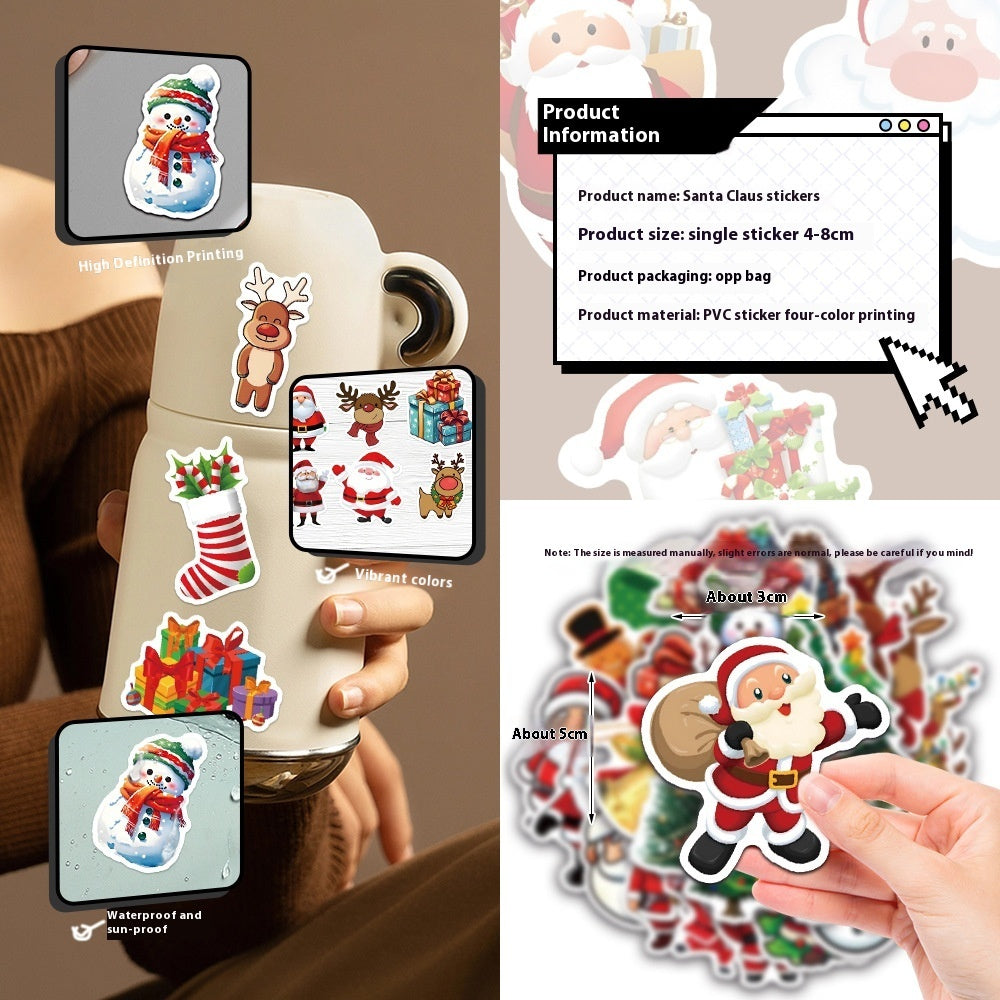 Jolly Santa Waterproof Sticker Pack