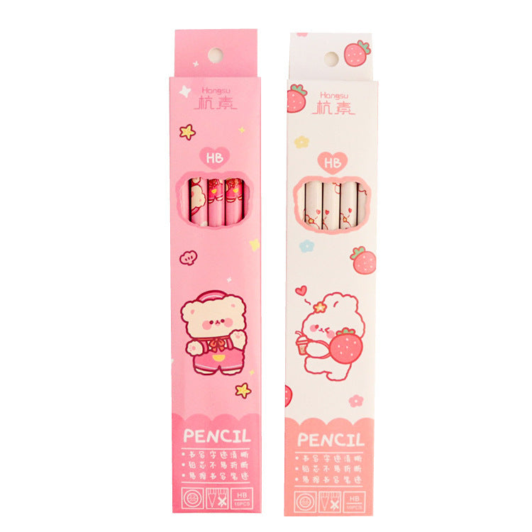 Kawaii Cartoon Boxed Thick Pencils - HB with Eraser