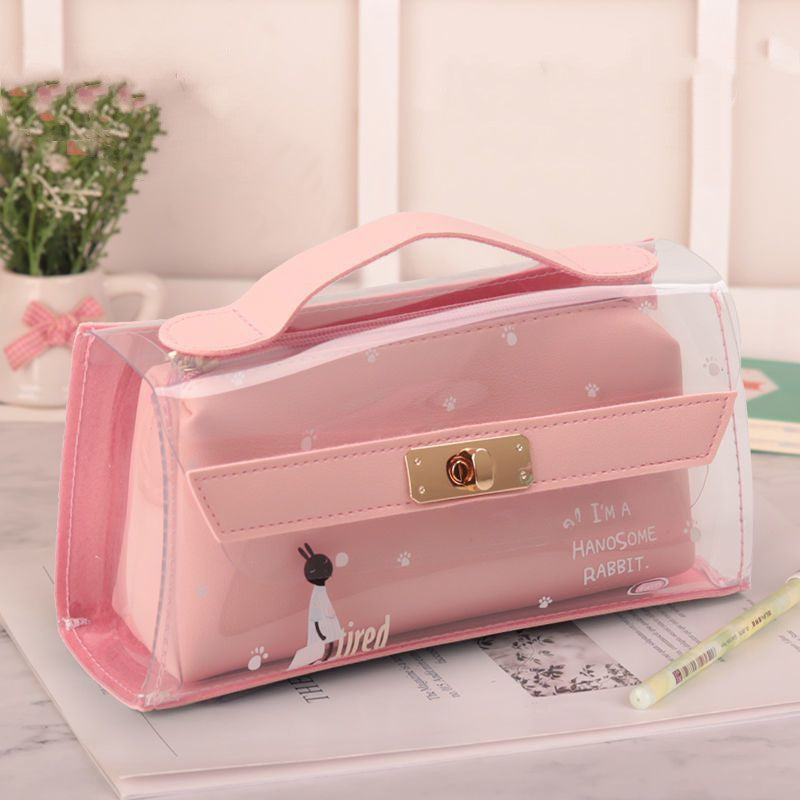 Kawaii Small Daisy Transparent Pencil Case
