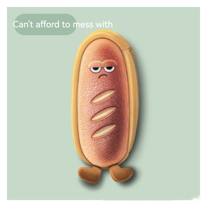 Kawaii Emotional Toast Bread Plush Pencil Case