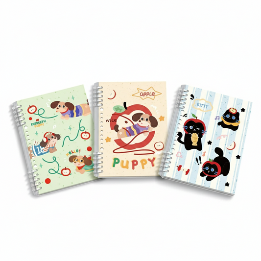 "Kawaii Kaba Bear Notebook 3-Pack - Mix & Match"